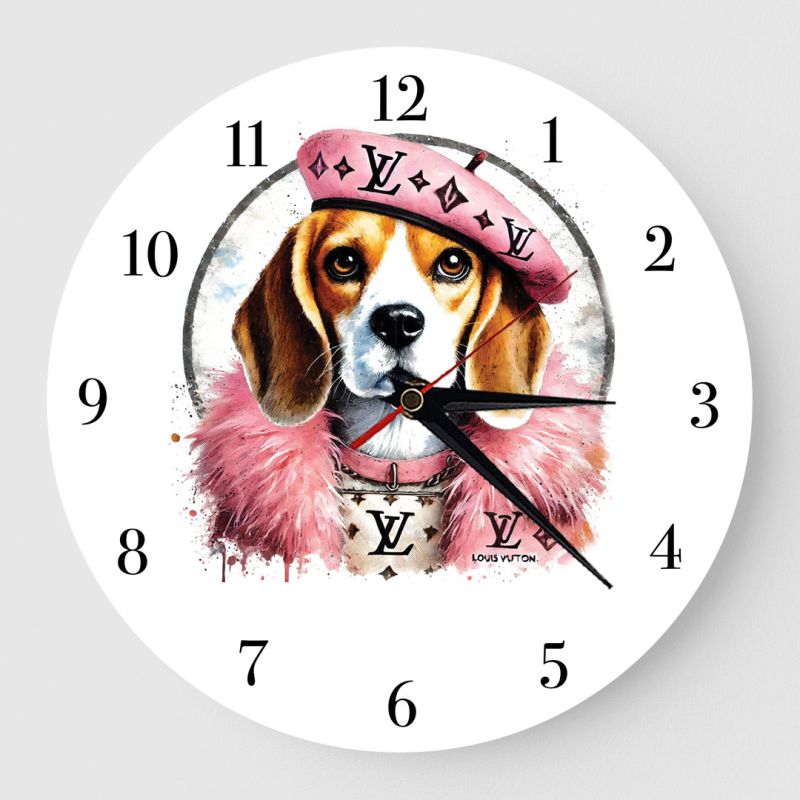 Ceas Personalizat Caine Beagle Louis Vuitton 01 Ceas Personalizat Caine Beagle Louis Vuitton 01
