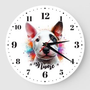 Ceas personalizat caine Bull Terrier 01
