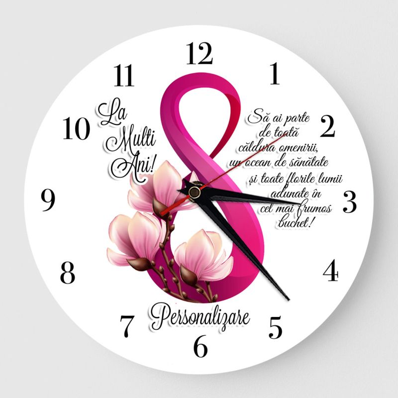 Ceas Cadou Personalizat La multi ani 8 martie