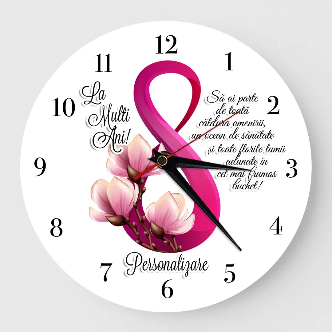 Ceas Cadou Personalizat La multi ani 8 martie