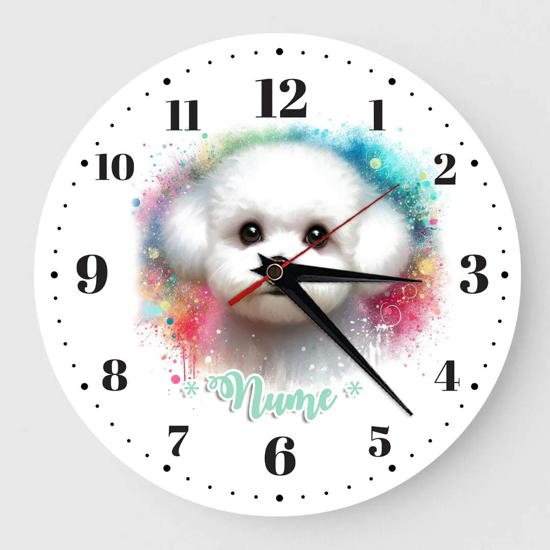 Ceas personalizat Caine bichon 01