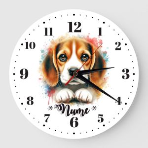 Ceas personalizat caine beagle 01