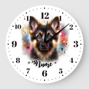 Ceas personalizat caine ciobanesc german 01