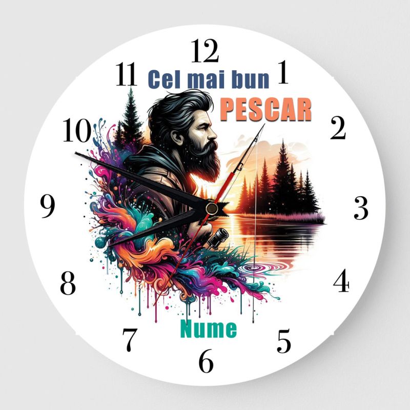 Ceas personalizat cel mai bun pescar 01 Ceas personalizat cel mai bun pescar 01