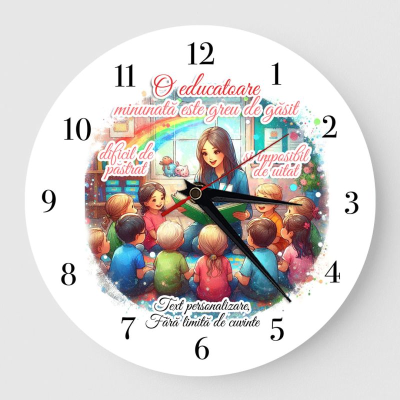 Ceas personalizat o educatoare minunata citind Ceas personalizat o educatoare minunata citind