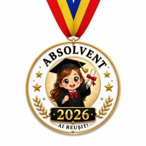 Medalie Absolvent Felicitari Fata
