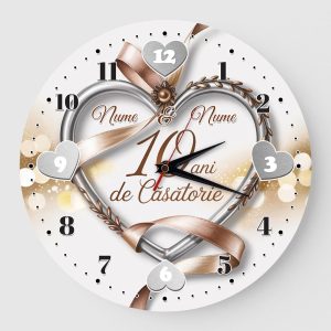 Ceas cadou nunta de aluminiu 10 ani