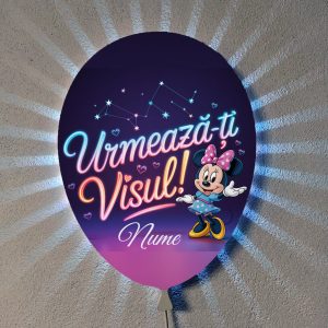 Lampa balon Minnie urmeaza-ti visul cu nume