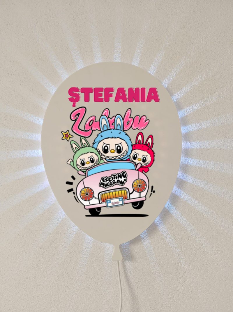 Lampă de perete personalizată - iluminare LED Labubu