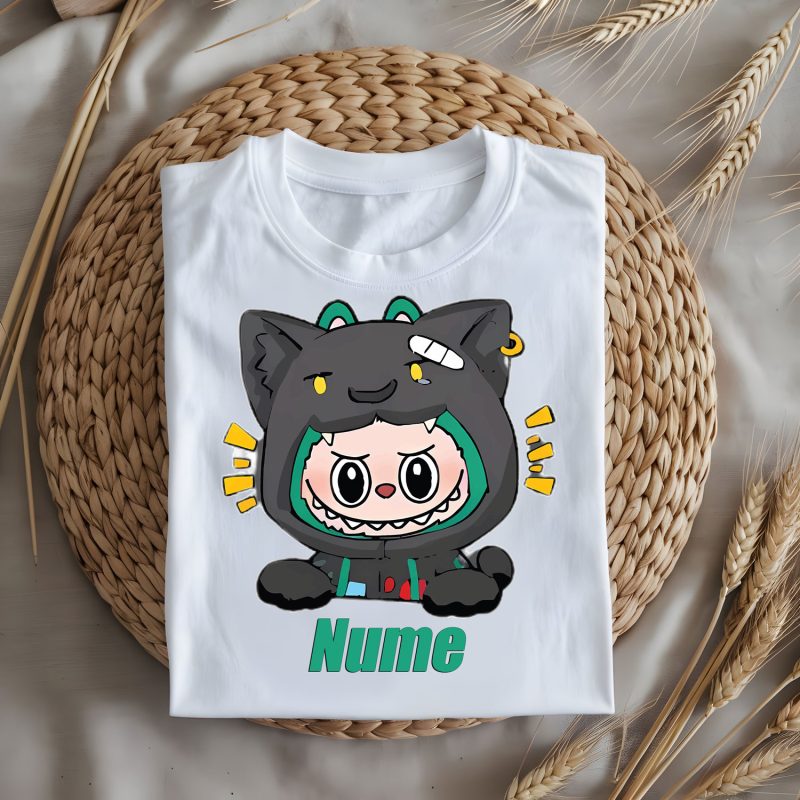 Tricou personalizat labubu cat meow