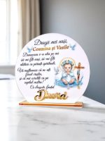 Trofeu personalizat pentru nasii de botez