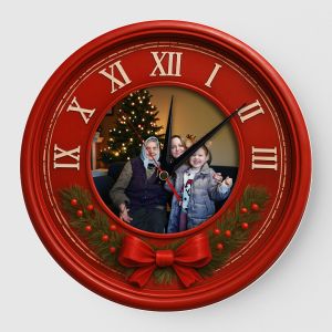 Ceas cu Poza Model Cadou Craciun rosu