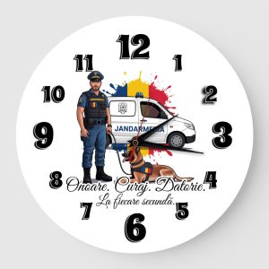 Ceas personalizat Jandarmeria cu caine