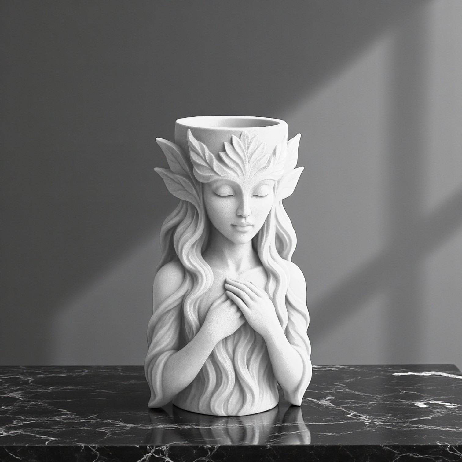Vaza decorativa suport - Elegant Art Woman Flower
