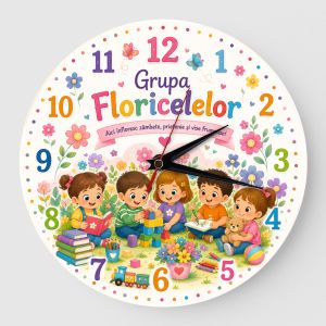 ceas perete grupa floricelelor