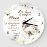 Ceas cadou 25 ani de casatorie White Gold Flowers