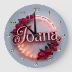 Ceas cadou cu nume Trandafiri rosii Ioana