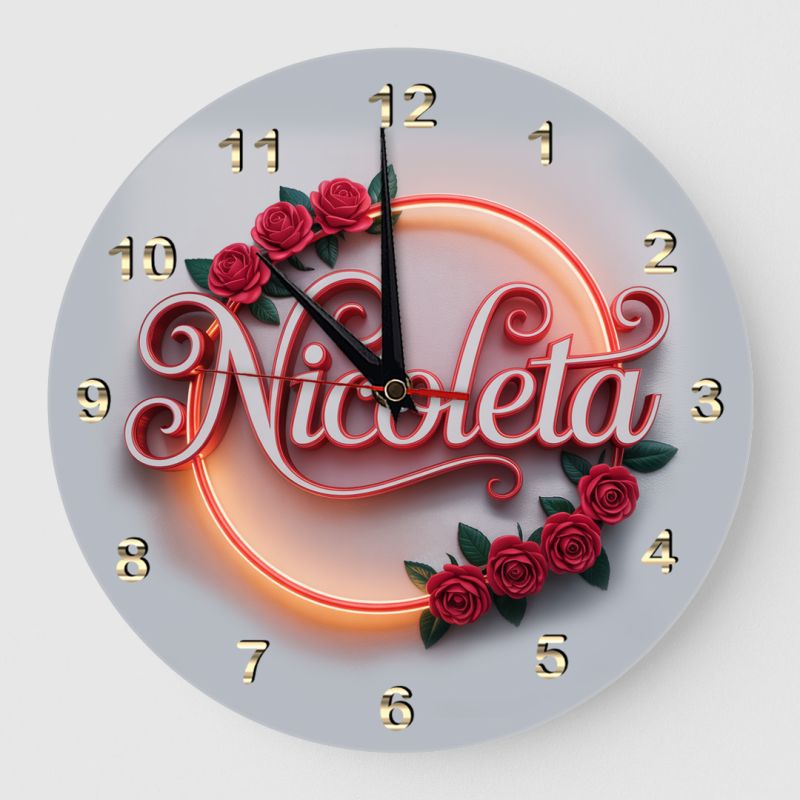 Ceas cadou cu nume Trandafiri rosii