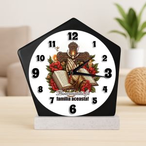 Ceas birou creștin religios Binecuvântată fie familia aceasta