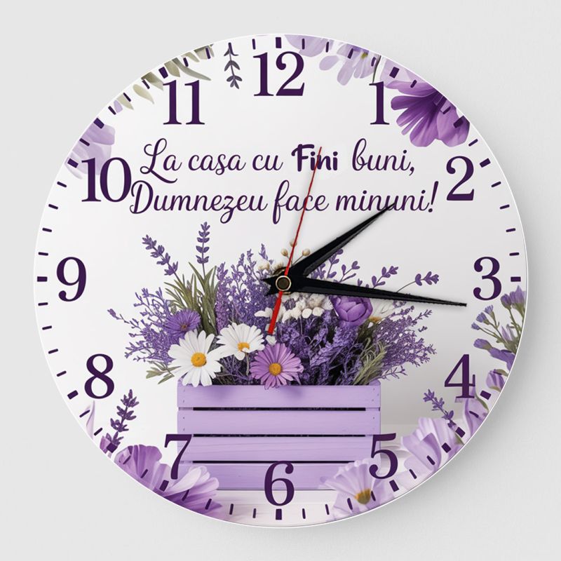 Ceas cadou la casa cu fini buni lavanda