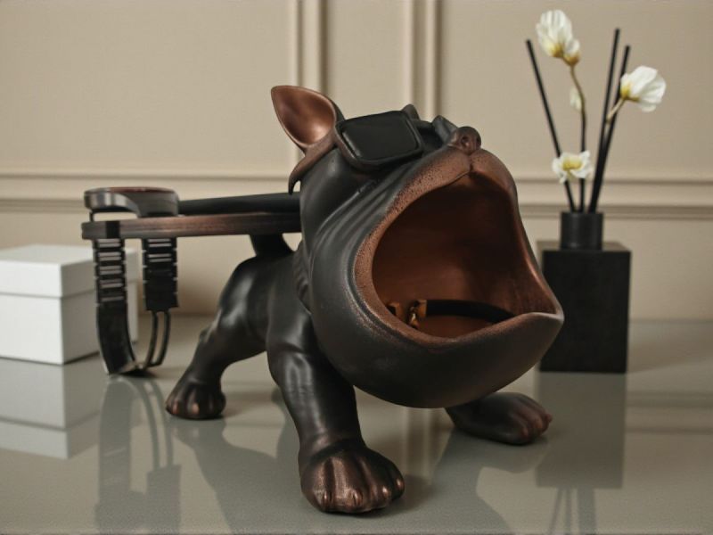 Suport decorativ Bulldog Premium din rășină Suport decorativ Bulldog Premium din rășină