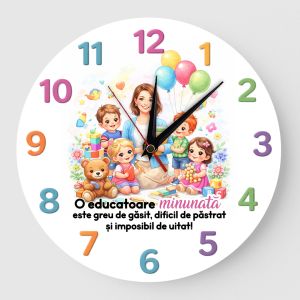 Ceas Cadou pentru Educatoare – Model Colorat cu Copii