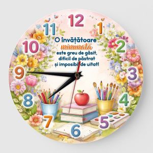Ceas Personalizat Floral O Învățătoare minunata