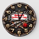 Ceas de Perete Service Auto – Design Industrial cu Piese Auto