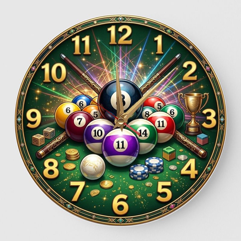 Ceas de perete Biliard 01 Ceas de perete Biliard 01