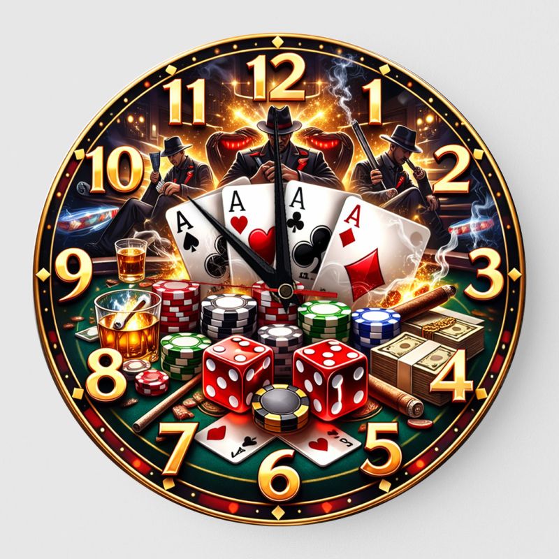 Ceas de perete Poker 01 Ceas de perete Poker 01