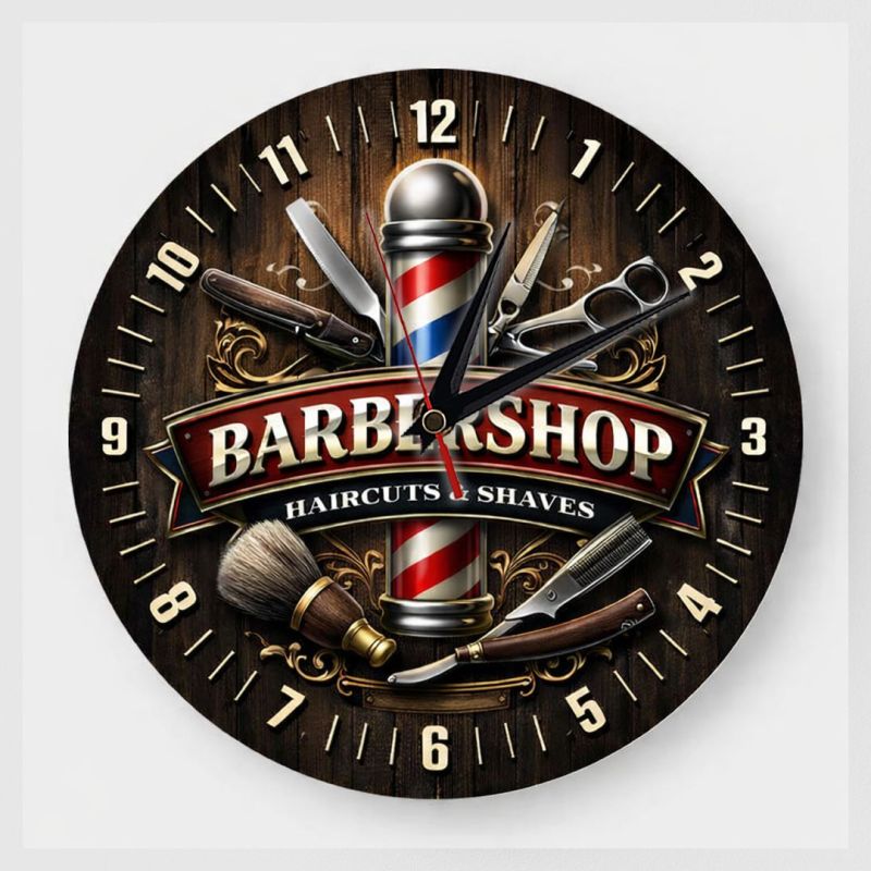 Ceas Personalizat Ustensile Barbershop Ceas Personalizat Ustensile Barbershop
