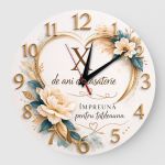 Ceas aniversar personalizat „Împreună pentru totdeauna”