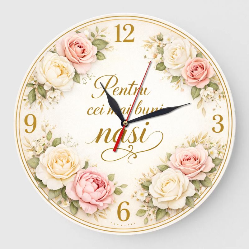 Ceas cadou pentru cei mai buni nasi flowers