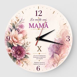 Ceas cadou Personalizat mama floral luxury