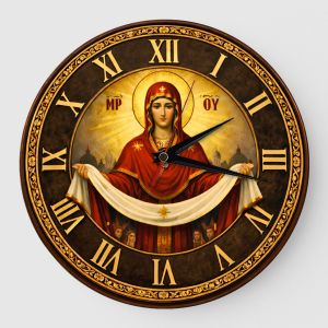 Ceas de Perete Cadou Creștin – Acoperământul Maicii Domnului