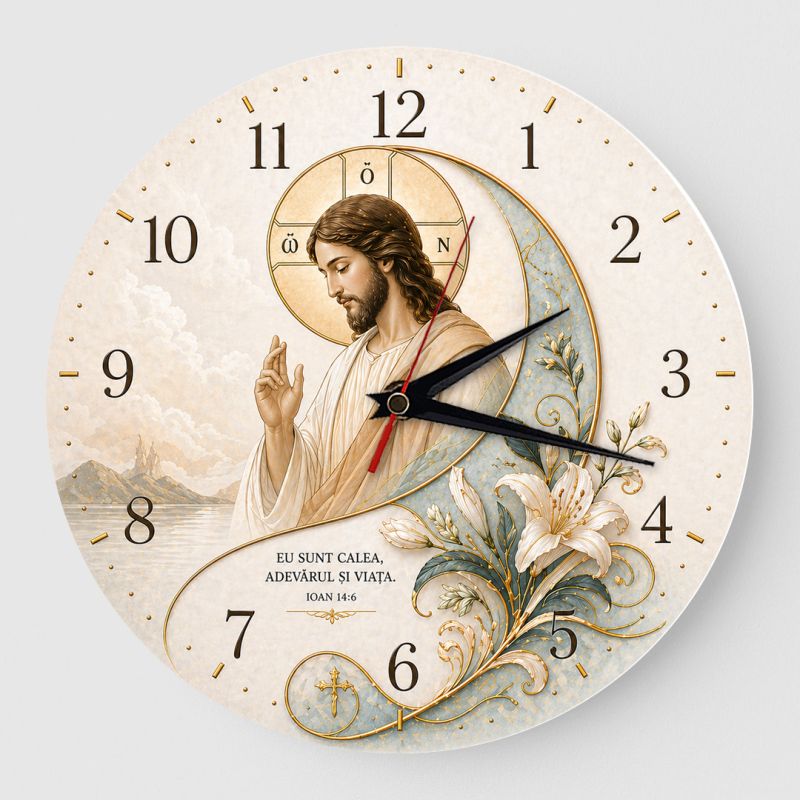 Ceas de Perete Creștin – „Eu sunt Calea, Adevărul și Viața”