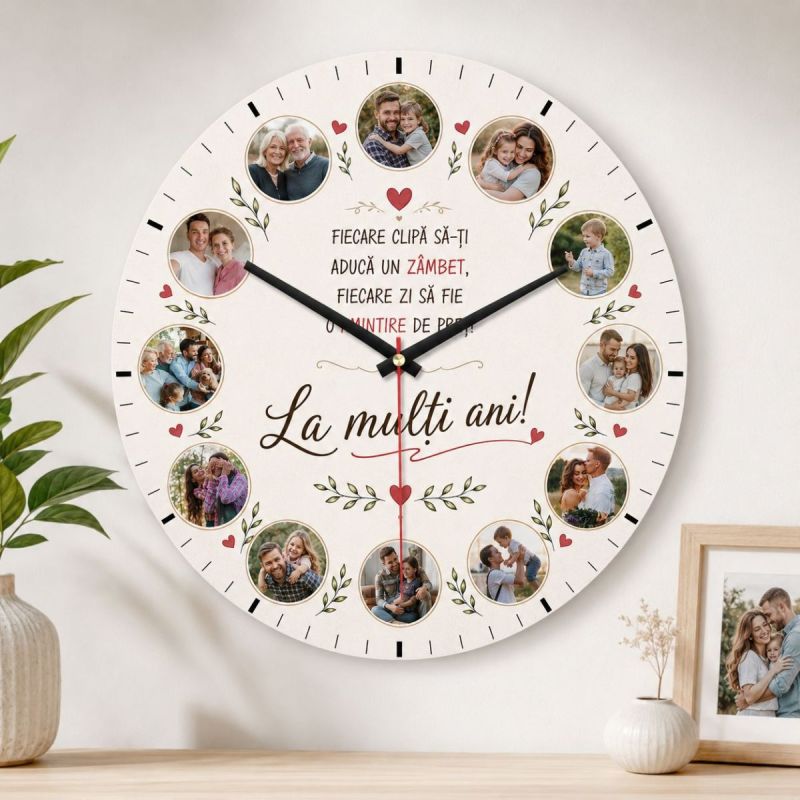 Ceas Personalizat La multi Ani cu poze Ceas Personalizat La multi Ani cu poze