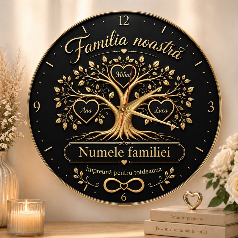 Ceas copacul vietii Familia noastra