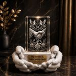 cadou pentru nasi lampa led cristal 3d verighete