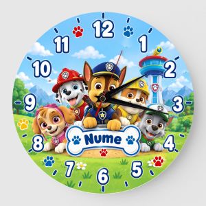 Ceas personalizat cu nume Patrula Veselă Paw Patrol