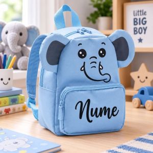Ghiozdan Personalizat cu Nume pentru Copii – Elefant