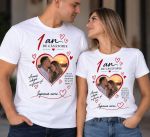Set Tricouri Cuplu Personalizate - 1 an de casatorie