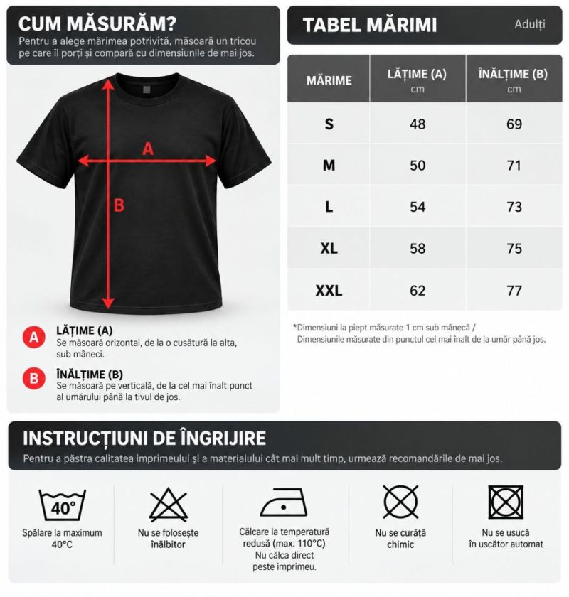 marimi tricouri personalizate