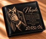 Portofel Personalizat pentru Nașul de Cununie – Cu Respect și Recunoștință