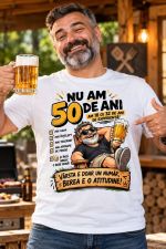 Tricou Cadou 50 de Ani Bărbați – Nu Am 50 de Ani, Am 18 cu 32 de Ani Experiență