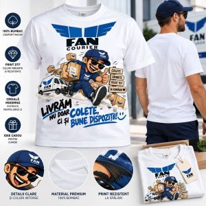 Tricou Curier FAN Courier – Livrăm Bună Dispoziție – Model 01