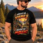 Tricou Vânător – Născut să Vânez, Obligat să Muncesc! – Model 01